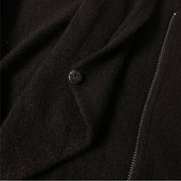 C by Bloomingdales Cashmere Cardigan Zip Sz L Black - Picture 9 of 9